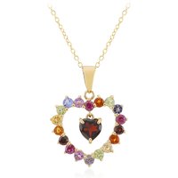 Edelstein-Silberhalskette Edelstein-Silberhalskette