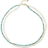 Edelstein-Silberhalskette Edelstein-Silberhalskette