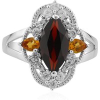 Mosambik-Granat-Silberring Mosambik-Granat-Silberring