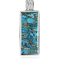 Blauer Mohave-Kupfer-Türkis-Silberanhänger (Faszination Türkis) Blauer Mohave-Kupfer-Türkis-Silberanhänger (Faszination Türkis)