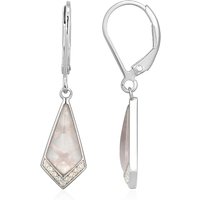 Rosenquarz-Silberohrringe Rosenquarz-Silberohrringe