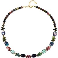 Edelstein-Silberhalskette Edelstein-Silberhalskette