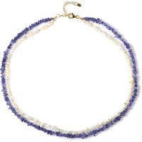 Edelstein-Silberhalskette Edelstein-Silberhalskette