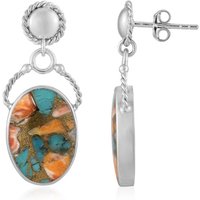 Edelstein-Silberohrringe Edelstein-Silberohrringe