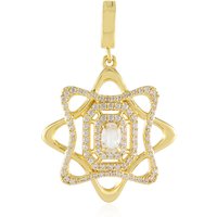 Weißer Saphir-Silberanhänger Weißer Saphir-Silberanhänger