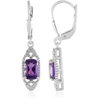 Sambia-Amethyst-Silberohrringe Sambia-Amethyst-Silberohrringe