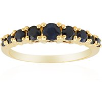 Schwarzer Saphir-Silberring Schwarzer Saphir-Silberring