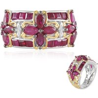 Burmesischer Rubin-Silberring (Gems en Vogue) Burmesischer Rubin-Silberring (Gems en Vogue)
