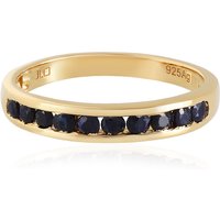 Blauer Saphir-Silberring Blauer Saphir-Silberring