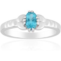 Blauer Apatit-Silberring Blauer Apatit-Silberring