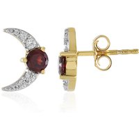 Himbeer-Rhodolith-Silberohrringe Himbeer-Rhodolith-Silberohrringe