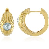 Himmelblauer Topas-Silberohrringe Himmelblauer Topas-Silberohrringe