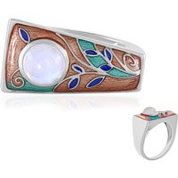 Blauer Mondstein-Silberring (Adela Silber) Blauer Mondstein-Silberring (Adela Silber)