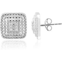 I3 (I) Diamant-Silberohrringe I3 (I) Diamant-Silberohrringe