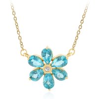 Blauer Apatit-Silbercollier Blauer Apatit-Silbercollier