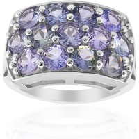 Nicht erhitzter Tansanit-Silberring Nicht erhitzter Tansanit-Silberring