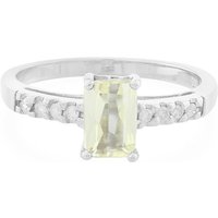 Kanariengelber Kunzit-Silberring Kanariengelber Kunzit-Silberring