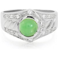 Kaiserlicher Chrysopras-Herren-Silberring Kaiserlicher Chrysopras-Herren-Silberring
