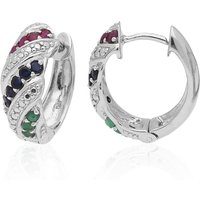 Edelstein-Silberohrringe Edelstein-Silberohrringe