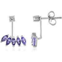 Tansanit-Silberohrringe (Adela Silber) Tansanit-Silberohrringe (Adela Silber)