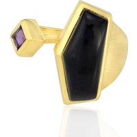 Schwarzer Onyx-Silberring Schwarzer Onyx-Silberring
