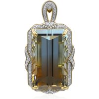 Mehrfarbiger Ukrainischer Topas-Goldanhänger (AMAYANI) Mehrfarbiger Ukrainischer Topas-Goldanhänger (AMAYANI)