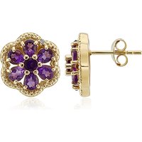 Sambia-Amethyst-Silberohrringe Sambia-Amethyst-Silberohrringe