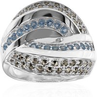 Schweizblauer Topas-Silberring (Annette classic) Schweizblauer Topas-Silberring (Annette classic)