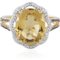 Champagner-Quarz-Silberring Champagner-Quarz-Silberring