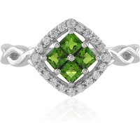 Russischer Diopsid-Silberring Russischer Diopsid-Silberring