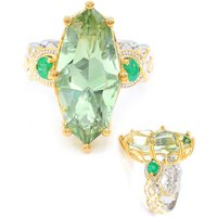 Grüner Amethyst-Silberring (Gems en Vogue) Grüner Amethyst-Silberring (Gems en Vogue)