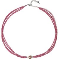 Edelstein-Silberhalskette Edelstein-Silberhalskette