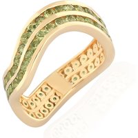 Brasilianischer Grüner Turmalin-Goldring (de Melo) Brasilianischer Grüner Turmalin-Goldring (de Melo)