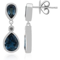 Londonblauer Topas-Silberohrringe (Pallanova) Londonblauer Topas-Silberohrringe (Pallanova)