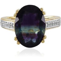 Mehrfarbiger Fluorit-Silberring Mehrfarbiger Fluorit-Silberring