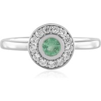 Russischer Smaragd-Silberring Russischer Smaragd-Silberring