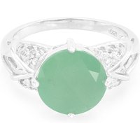 Grüner Chalzedon-Silberring Grüner Chalzedon-Silberring