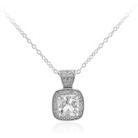 Weißer Topas-Silberhalskette Weißer Topas-Silberhalskette