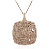 Champagner-Zirkon-Silberhalskette (KM by Juwelo) Champagner-Zirkon-Silberhalskette (KM by Juwelo)