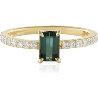 Grüner Benedito-Turmalin-Silberring Grüner Benedito-Turmalin-Silberring