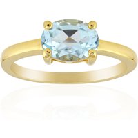 Himmelblauer Topas-Silberring Himmelblauer Topas-Silberring