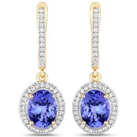 Tansanit-Goldohrringe (SUHANA) Tansanit-Goldohrringe (SUHANA)