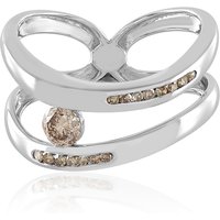 I2 Champagner-Diamant-Silberring (de Melo) I2 Champagner-Diamant-Silberring (de Melo)