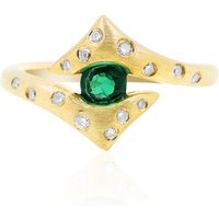 Muzo-Kolumbianischer Smaragd-Goldring (de Melo) Muzo-Kolumbianischer Smaragd-Goldring (de Melo)