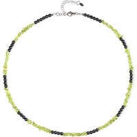 Edelstein-Silberhalskette Edelstein-Silberhalskette