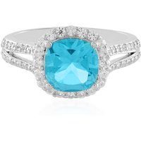 Paraibafarbener Topas-Silberring Paraibafarbener Topas-Silberring