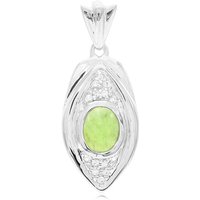 Kaiserlicher Chrysopras-Silberanhänger Kaiserlicher Chrysopras-Silberanhänger