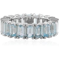 Himmelblauer Topas-Silberring Himmelblauer Topas-Silberring