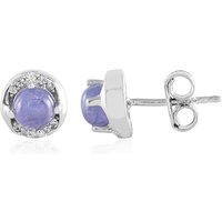 Tansanit-Silberohrringe Tansanit-Silberohrringe