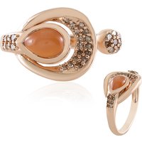 Schokoladen-Mondstein-Silberring (KM by Juwelo) Schokoladen-Mondstein-Silberring (KM by Juwelo)